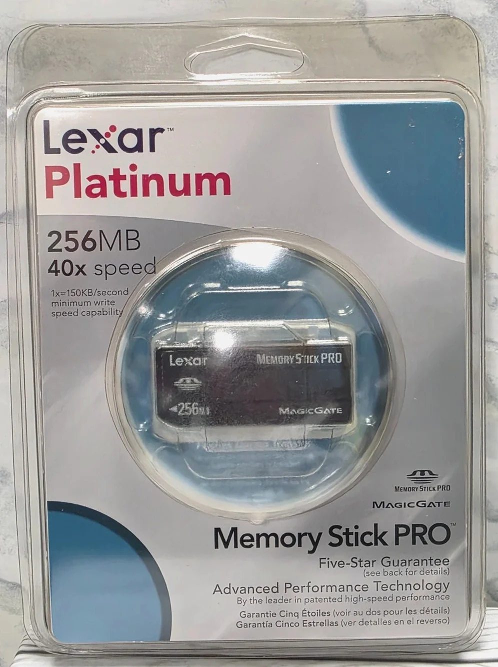 Lexar Platinum 256MB 40X Speed Memory Stick Pro, Old Stock, New in Package